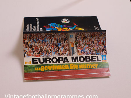 1974 World Cup Programme, Tournament Brochure Football Programme For Sale